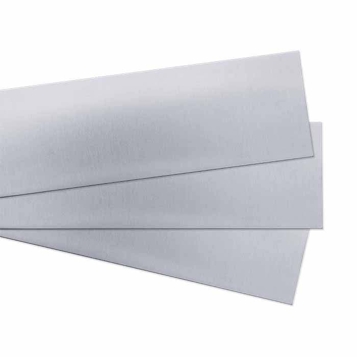 Sterling Silver 3" Sheet, 20-Ga., Dead-Soft, Brushed Finish