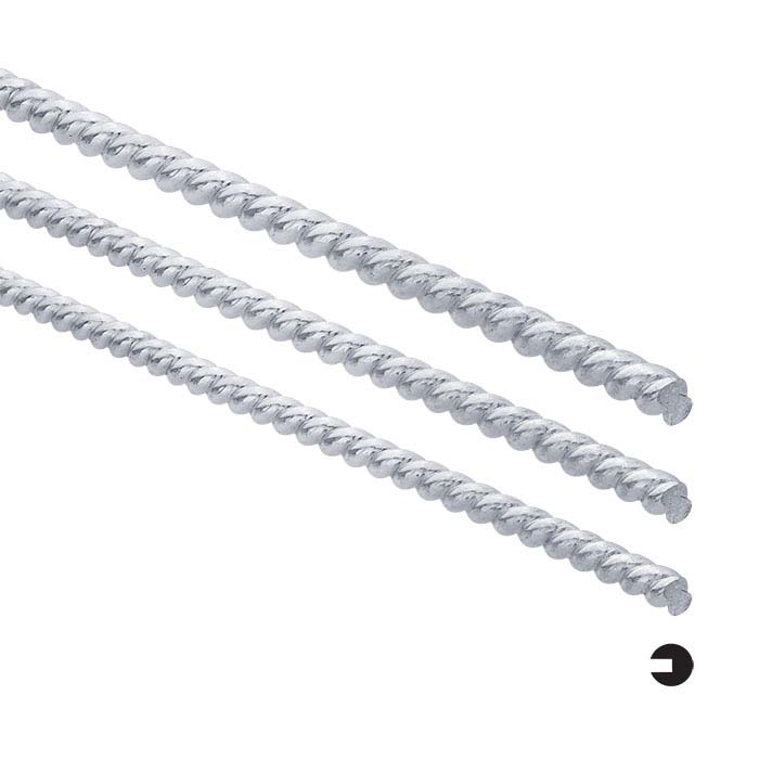 Sterling Silver Slotted Twist-Pattern Wire, Dead Soft