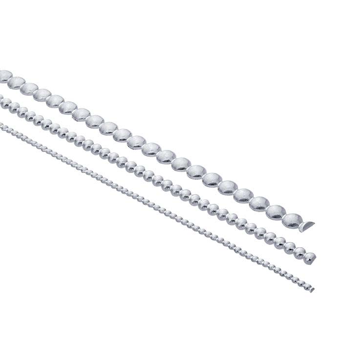 Sterling Silver Half-Bead Wire, 16-Ga., Dead Soft