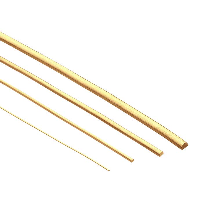 12/20 Yellow Gold-Filled Half-Round Wire, Dead Soft