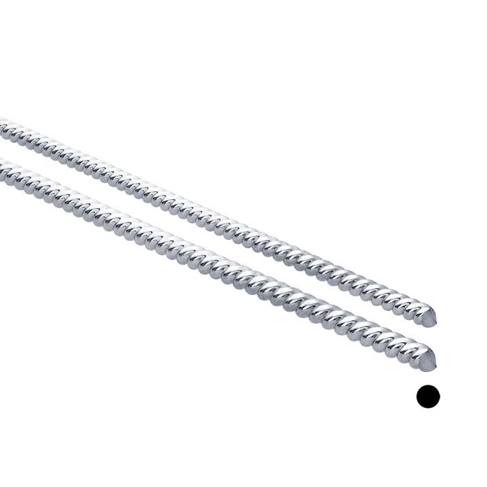 Sterling Silver Round Twist-Pattern Wire, 6-Ga., Soft
