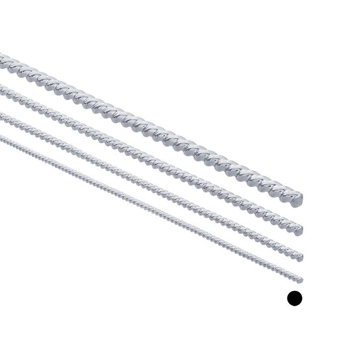 Sterling Silver Round Twist-Pattern Wire, Soft
