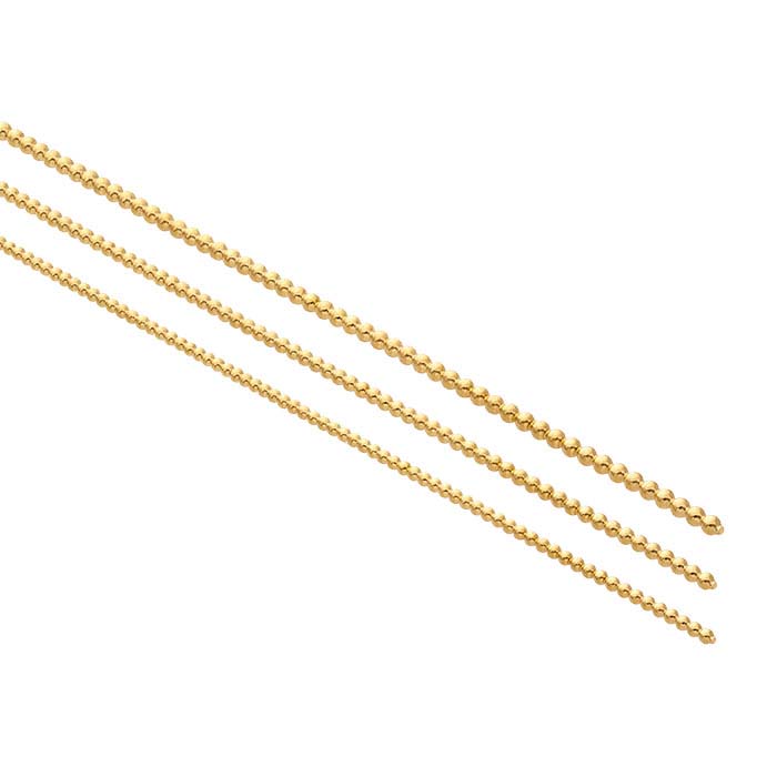 14/20 Yellow Gold-Filled 1.9mm Full-Bead Wire, Dead-Soft