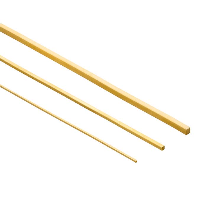 12/20 Yellow Gold-Filled Matte Square Wire, 18-Ga., 1/2-Hard