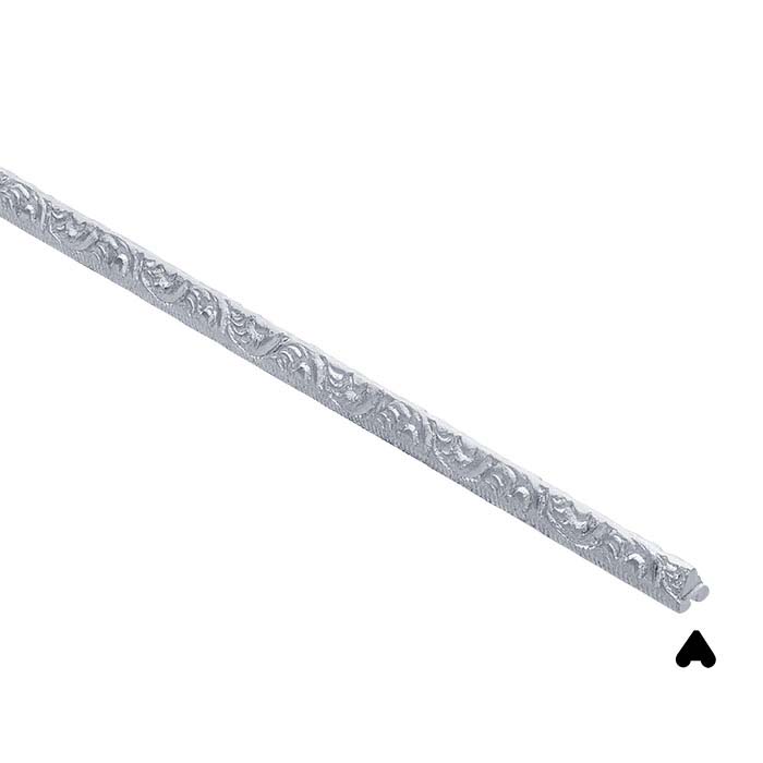 Sterling Silver Triangle Pattern Wire, Dead-Soft