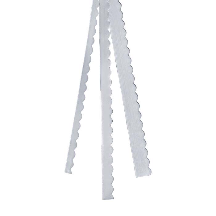.999 Fine Silver 1/4" Scalloped Strip, 26-Ga., Dead-Soft