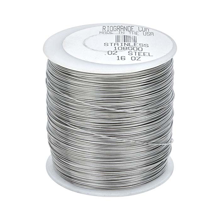 Stainless Steel Round Wire, 1-Lb. Spool, 24-Ga., Dead-Soft