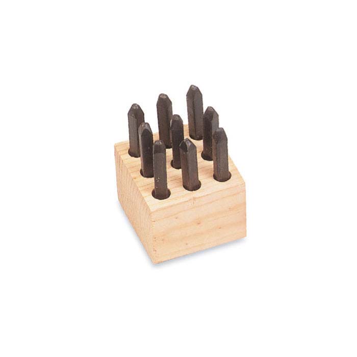 Stamp Set, Numbers 0-9, Straight Shank, 2.4mm Characters