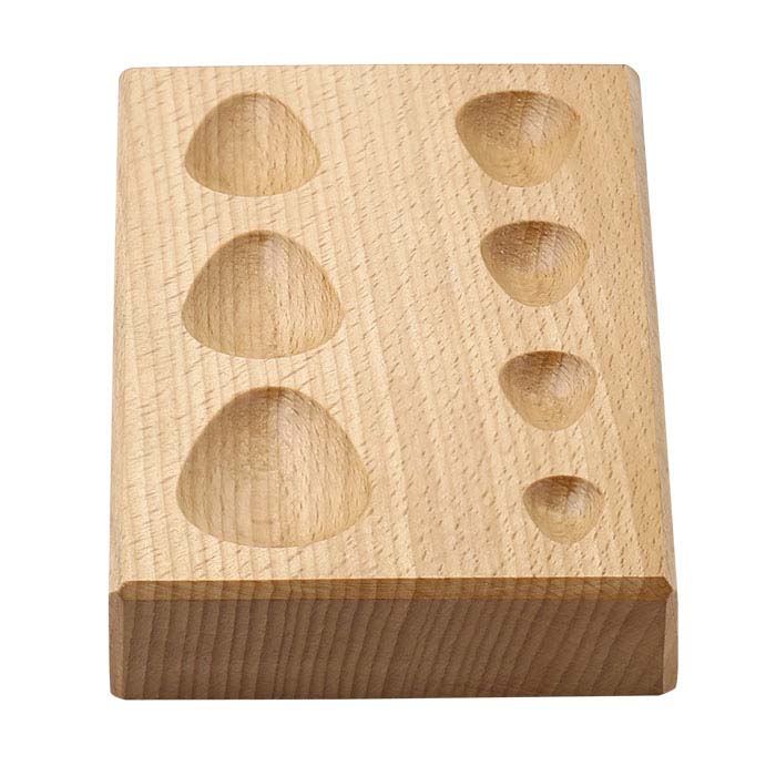 Wood Dapping Block PearShape