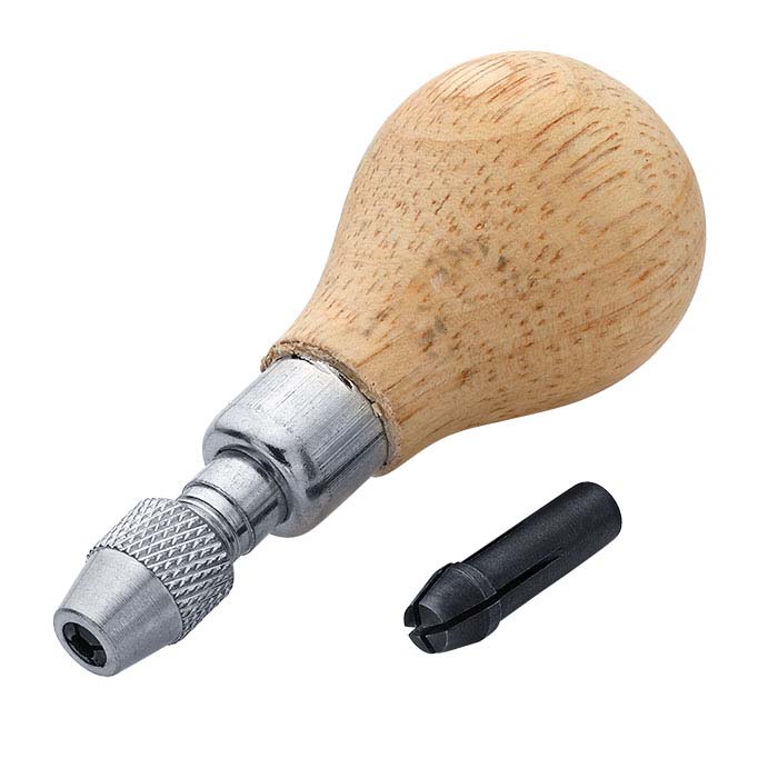 PearShaped Hardwood Tool Handle with Chuck & Collets