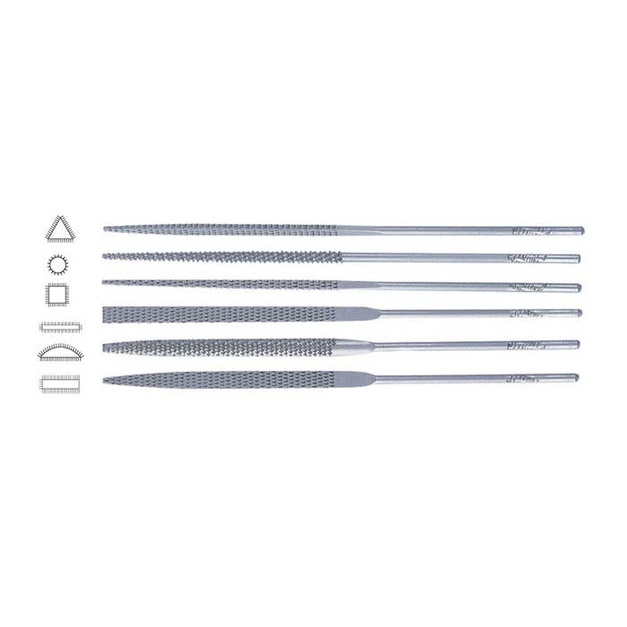 Swiss Needle Wax File Set, Set of 6