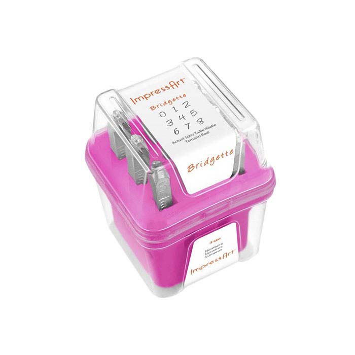 ImpressArt® Design Stamp Set, Bridgette Numbers, 3mm Characters