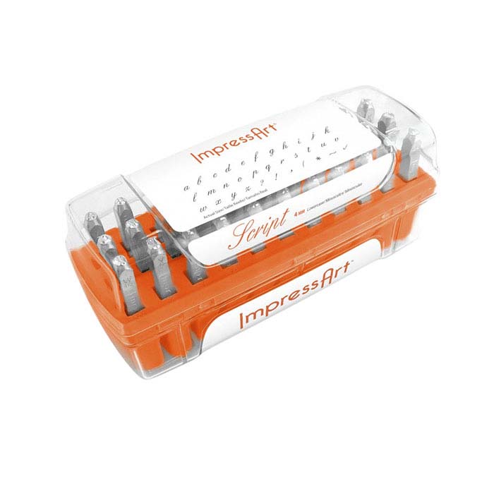 ImpressArt® Design Stamp Set, Lowercase Script Alphabet, 4mm Characters