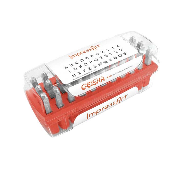 ImpressArt® Design Stamp Set, Uppercase Geisha Alphabet, 4mm Characters