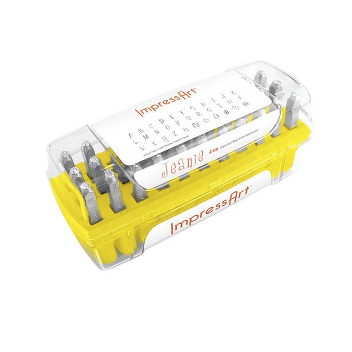 ImpressArt® Design Stamp Set, Uppercase Jeanie Alphabet, 4mm Characters