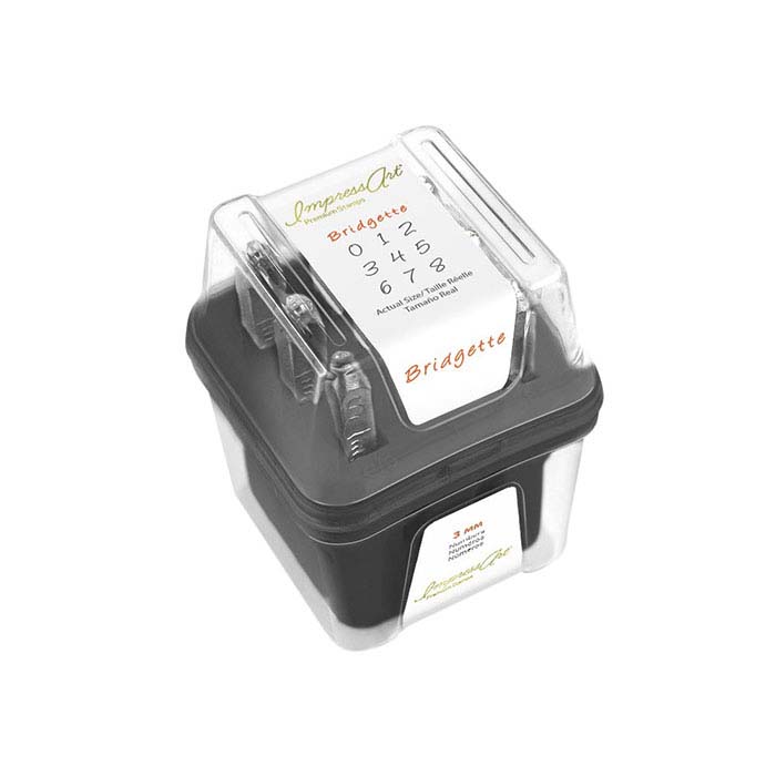 ImpressArt® Premium Design Stamp Set, Bridgette Numbers, 3mm Characters