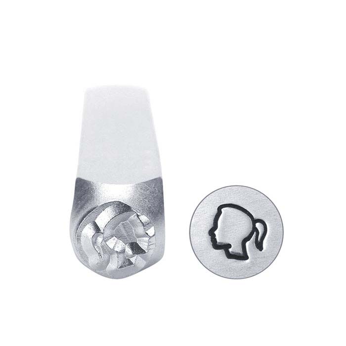 ImpressArt® Girl Profile Design Stamp, 6mm Character