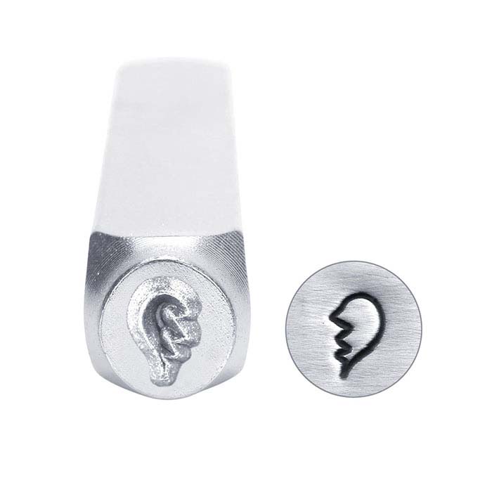 ImpressArt® Broken Heart (Right) Design Stamp, 6mm Character