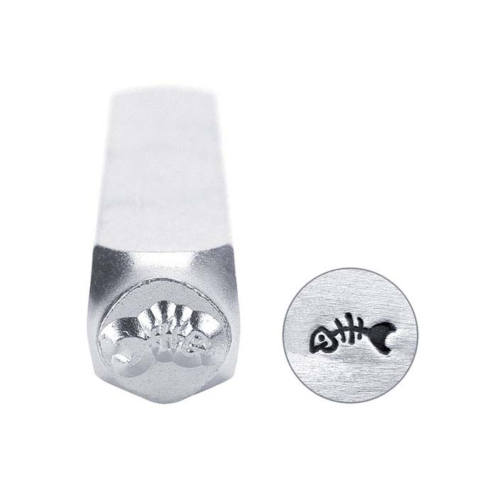 ImpressArt® Fish Skeleton Design Stamp, 6mm Character