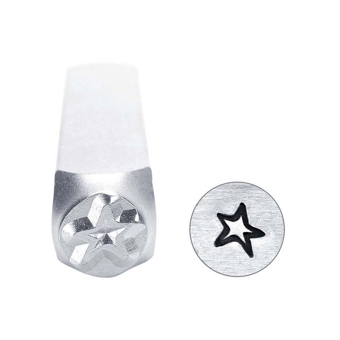 ImpressArt® Angled Star Outline Design Stamp, 6mm Character