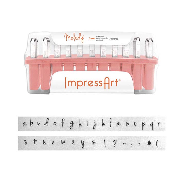 ImpressArt® Design Stamp Set, Lowercase Melody Alphabet, 3mm Characters