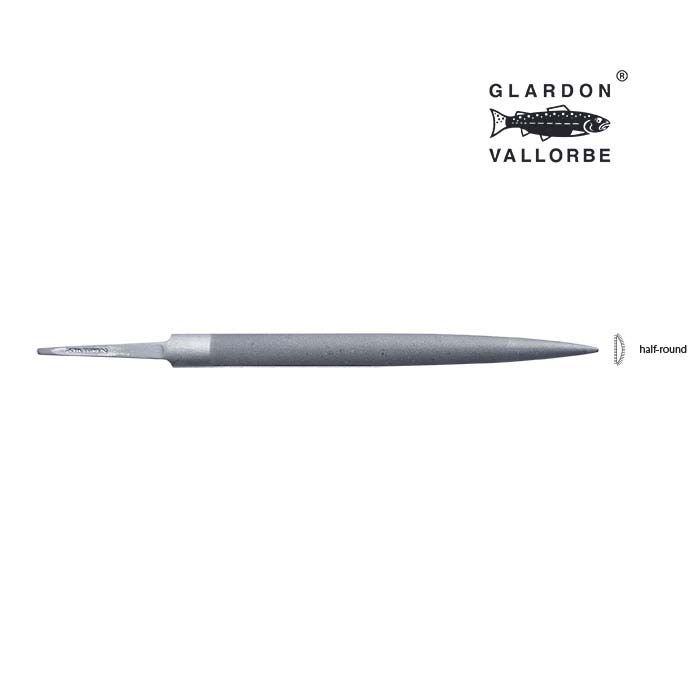 Glardon Vallorbe® Precision Half-Round Ring Hand File, Swiss Cut #2