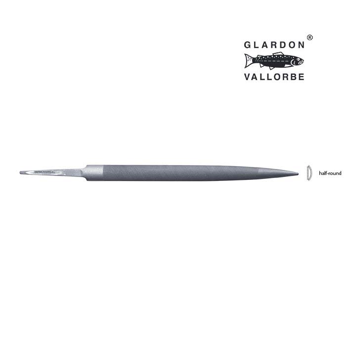 Glardon Vallorbe® Precision Half-Round Ring Hand File, Swiss Cut #4