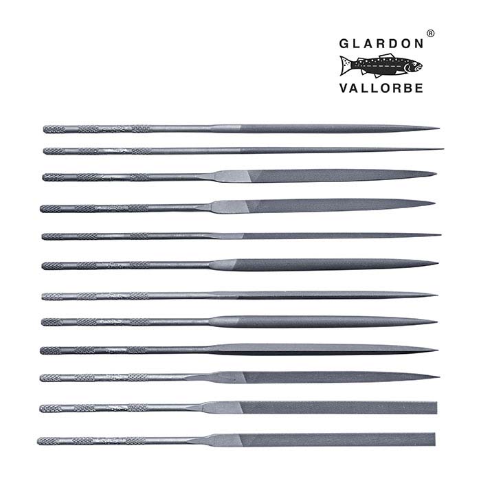 Glardon Vallorbe® Needle File Set, Cut #2, Set of 12