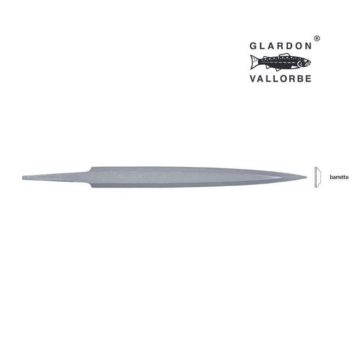 Glardon Vallorbe® Valtitan™ Barrette Hand File, Cut #2