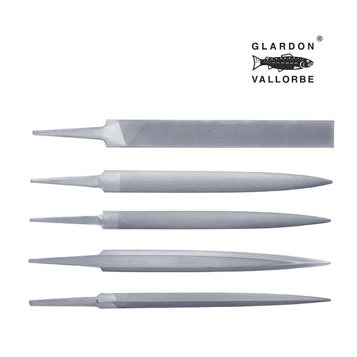 Glardon Vallorbe® Valtitan™ Hand File Set, Cut #2, Set of 5