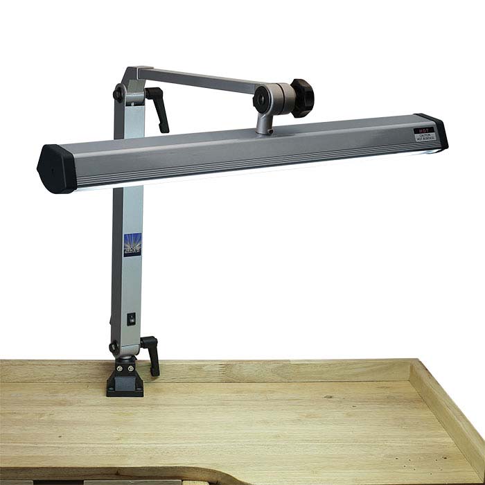ExtraWide SilverFinish Fluorescent Jeweler's Task Lamp