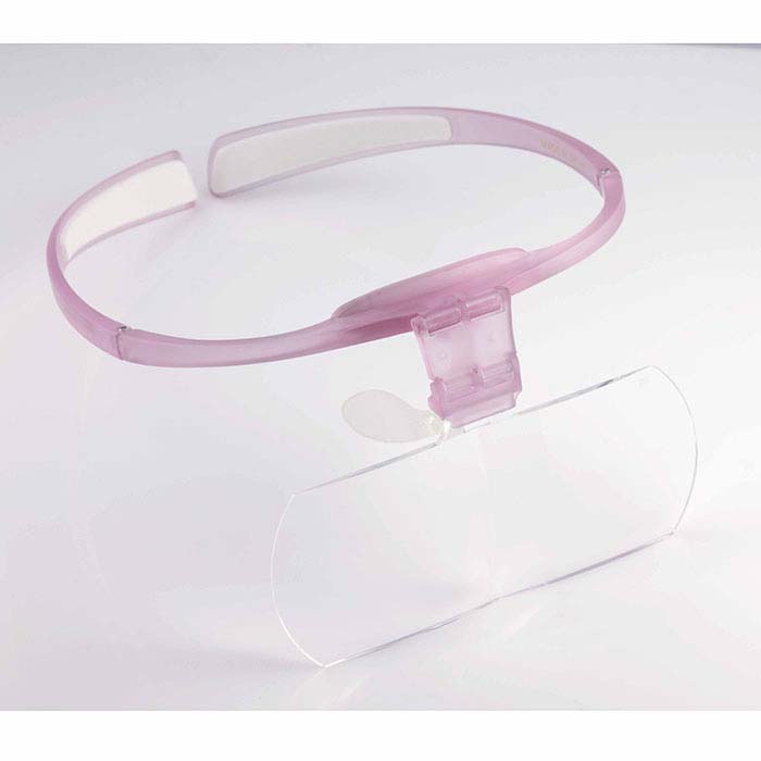Shi-Ra-Ra Head Loupe with Pink Frame