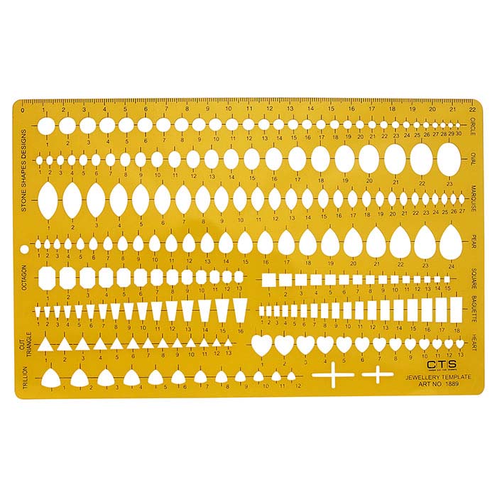 Jewelry Design Template #1889 for Gemstone Shapes
