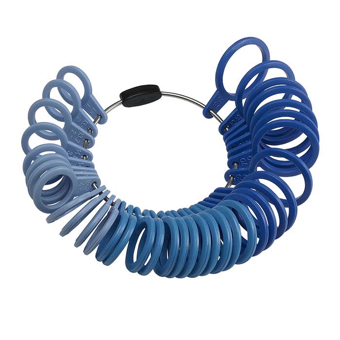 FourInOne Plastic Ring Gauge Set with US, French, Diameter, and