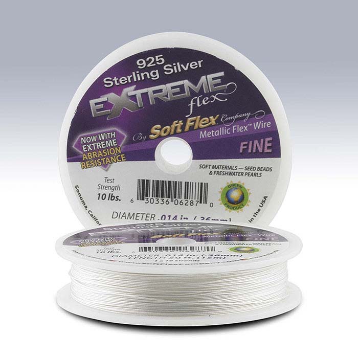 Soft Flex® Extreme 19Strand .925 Sterling SilverPlated .014" Beading