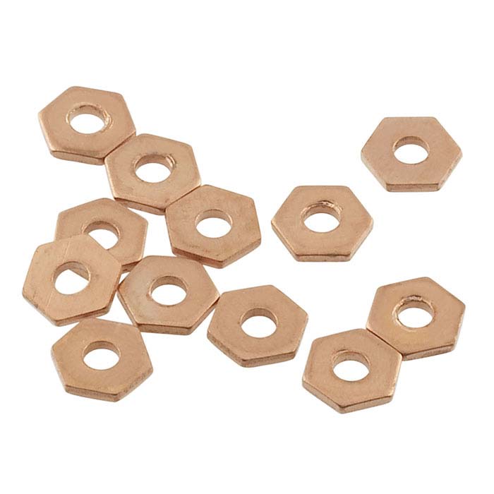 Copper Hexagon Rivet Accent for 1/16" Crafted Findings Riveting Tool