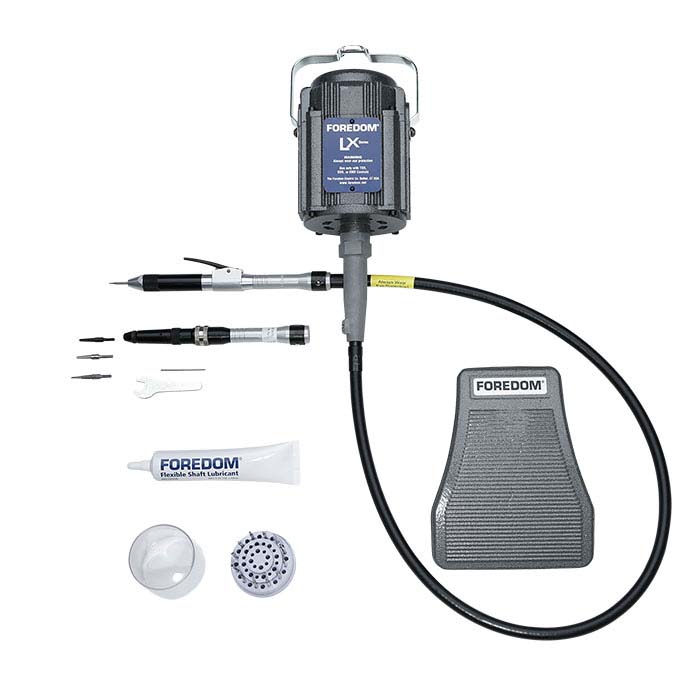 Foredom® K.2845 System with LX Motor, H.15® & H.18® Handpieces and C.SXR Foot Control