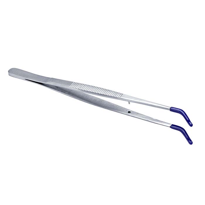Curved Utility Tweezers with Rubber Tips