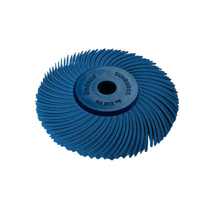 Dedeco® Sunburst® 2" 3-Ply Radial Bristle Disc, 400-Grit, Blue