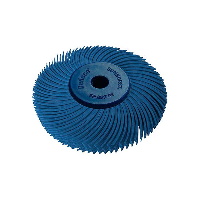 Dedeco® Sunburst® 2" 6-Ply Radial Bristle Disc, 400-Grit, Blue