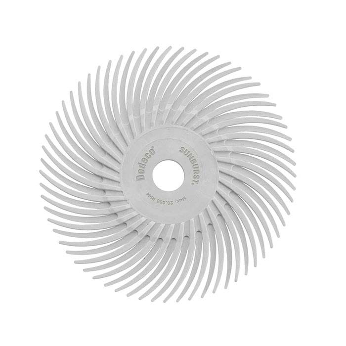 Dedeco® Sunburst® 3" Radial Disc, 120-Grit, White