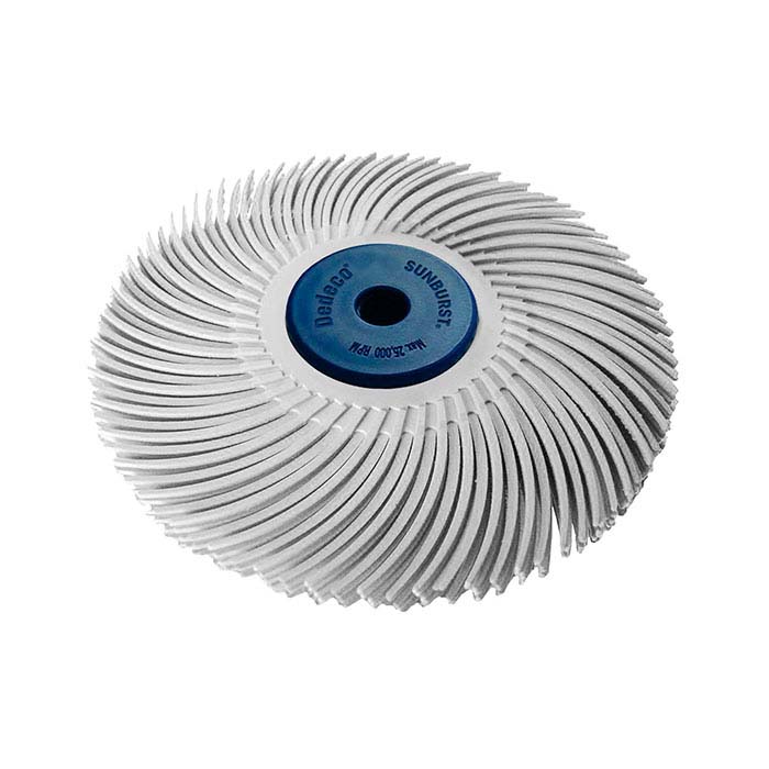 Dedeco® Sunburst® 3" 3-Ply Radial Bristle Disc, 120-Grit, White