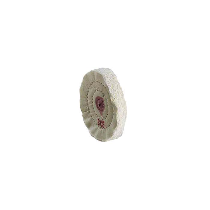 Loose-Weave Coarse Muslin Buffing Wheel, 3" x 35-Ply