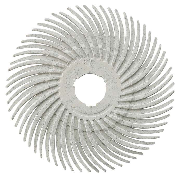 3M 3" Radial Bristle Disc, 120Grit, White