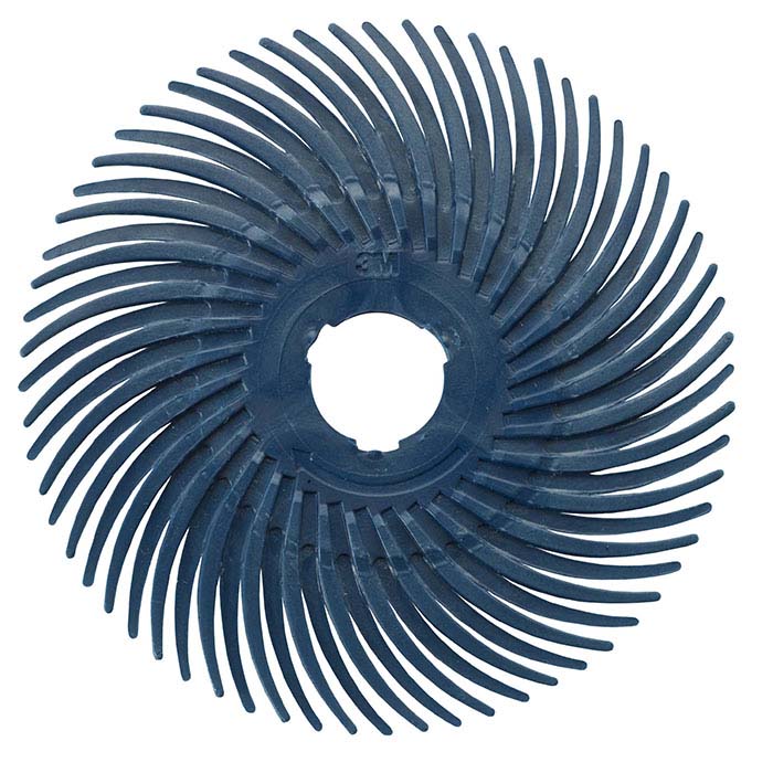 3M 3" Radial Bristle Disc, 400-Grit, Blue