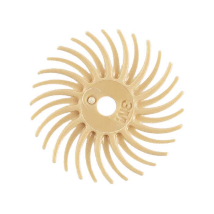 3M 9/16" Radial Bristle Disc, 6-Micron, Peach