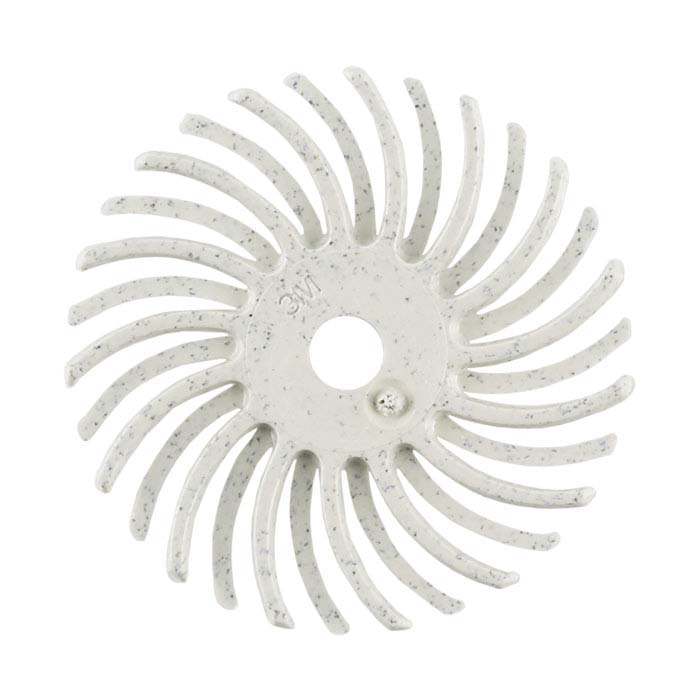 3M 1" Radial Bristle Disc, 120-Grit, White