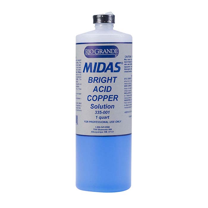 Midas Bright Acid Copper Plating Solution, Acid-Based