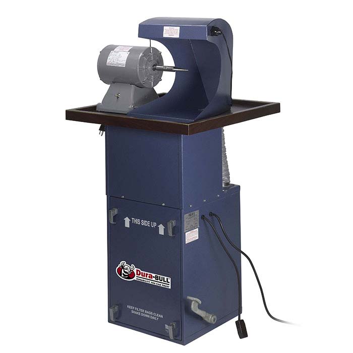 Dura-BULL® 1/2hp Space-Saver Polishing Unit with Open Hood, 400 cfm