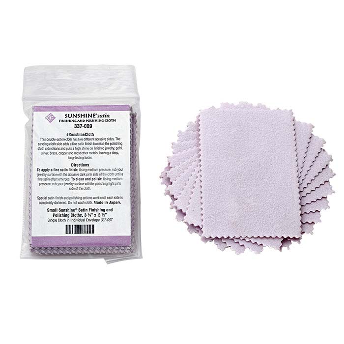 Sunshine® Satin Cloth, 3-3/4" x 2-1/2", 25-Pack